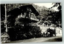 O6825 Schwarzburg Gasthaus Schweizerhaus Postkutsche Foto AK