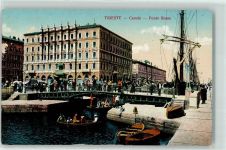 34100 Trieste / Triest / Trst - Canal Ponte Rosso Ruderboot Segelschiff