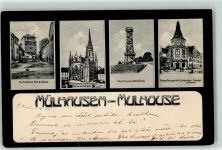68100 Mulhouse Mülhausen 1905 - Teufelsturm Proestantische Kirche Mönchsberg Neues Amtsgericht