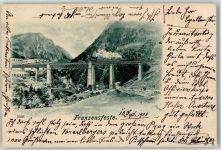 39045 Franzensfeste Fortezza 1900 - Brücke Eisenbahn Lok Dampf