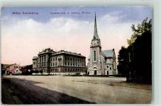 Sumperk Mährisch-Schönberg - Gymnasium u. Ev. Kirche