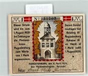 Augustenburg Augustenborg Notgeldschein Notgeld 1 Mark Zahlung Kirche Glocke