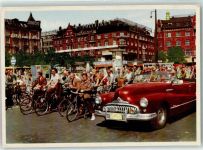 Kopenhagen København - Radhuspladsen Hotel de Ville Fahrrad Town Hall Square Auto Litfaßsäule