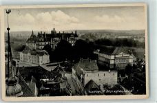 18273 O2600 Güstrow Gebrauchsspuren Blick auf das Schloss
