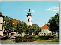 95643 W8593 Tirschenreuth - Stadtpfarrkirche Maria Himmelfahrt Schmeller-Denkmal