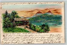 Dampfer Berge Winkler & Schorn 1904 Lithographie