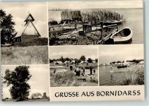 18375 O2382 Born , Darß - Grüsse Ruderboot Camping Zelt