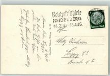 W6900 Heidelberg , Neckar Reichsfestspiele 1935 Werbestempel WK II