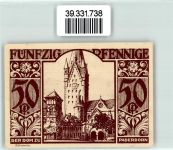33098 W4790 Paderborn Geldschein Notgeld 50 Pfennig Paderborner Dom Domschatz