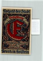 24211 W2308 Preetz , Holst Geldschein Notgeld 50 Pfennig