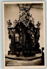 82488 W8107 Ettal Foto AK Kloster Ettal Beichtstuhl