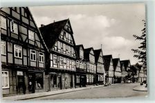 29221 W3100 Celle Foto AK Schuhstraße Fachwerkhaus Auto Geschäfte