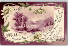 Landschaft Verlag Dolzert Nr.9025 Jugendstil 1899 Lithographie