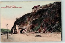 Prag Praha - Vysehrader Tunnel Ansicht von Podok Gruss Laterne