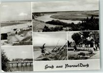 18375 O2383 Ostseebad Prerow - Zeltplatz Strandsteg Strandstraße Treibgut