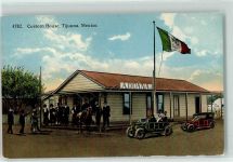 Tijuana - Custom House Pferd Auto Fahne Grün Weiß Rot