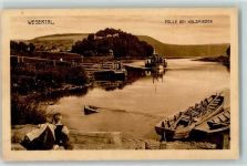 37647 W3453 Polle , Weser - Wesertal Ausflugsdampfer- Anlegestelle