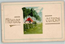Bauernhaus Birken Ostern Prägedruck