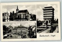 08468 O9800 Reichenbach , Vogtl - Peter-Pauls-Kirche Markt Wasserturm