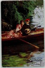 Ruderboot Liebespaar Gitarre LB Nr.16712 Geburtstag