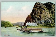 W5422 Blick Loreley Dampfer Elsa Lorelei Raddampfer