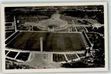 Gesamtansicht Reichssportplatz Fliegeraufnahme Nr.9 Stadt mit Hakenkreuz Foto AK