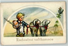 Kind Lämmer Ei Vogel Weidenkätzchen Minerva Nr.728-1 Ostern