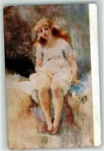 Erwachen sign.Tranquillo Cremona Kind 1916 Künstlerkarte