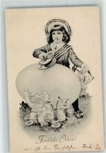 Mädchen Ei Ostern 1907
