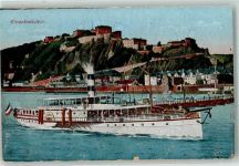 W5400 Ehrenbreitstein Raddampfer Burg Rheinschiff
