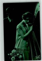 Frau Rosen Fotocelere Nr.894 Harfe