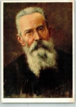 sign.L.Nauer Nikolai Rimsky Korssakow Verlag Ackermann Nr.7114 Musikerportraits Sammlerband Nr.2 Komponist Künstlerkarte