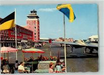 W8000 Riem Flugzeug Tower Flughafen Foto AK