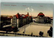 09111 O9000 Chemnitz , Sachs 1911 - Königsplatz Museum Theater