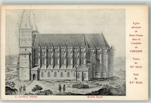 55100 Verdun Künstlerkarte Eglise abbatiale de Saint-Vanne