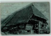 Mondschein Schwarzwaldhaus 1900 Gebrauchsspuren