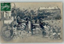 14100 Lisieux 1909 - Kirche Blumen Wappen Turm Mehrfachabbildungen