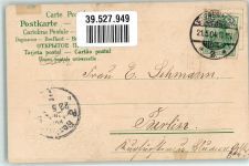Prägedruck Maikäfer Engel Blumen Pfingsten 1904 Gebrauchsspuren