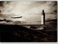 Leuchtturm Werbung Young Collection Zeppelin Foto AK