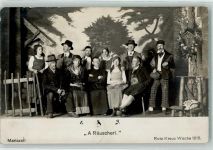 Mariazell A Räuscherl Theatergruppe Rot Kreuz Woche 1916 Tracht Pfeife Rotes Kreuz