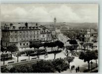 87000 Limoges - la Place Jourdan et la gare monumentale Bahnhof Oldtimer