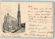 1010 Wien 1. Bezirk, Innere Stadt 1898 Künstlerkarte St. Stefans Dom