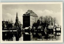 17109 O2030 Demmin Foto AK Lübecker Speicher Kirche St Bartholomaei