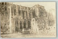 Zerstörte Kirche Marey? Marcey? Motiv Frankreich 1918