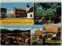 76891 W6749 Rumbach 1972 - mit Ev. Kirche