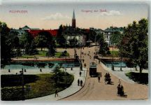 68100 Mulhouse Mülhausen 1916 - Eingang zur Stadt Straßenbahn