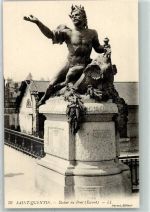 02100 Saint-Quentin Gebrauchsspuren Statue du Pont Escout