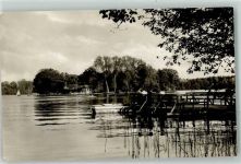 16866 O1910 Kyritz , Prignitz Foto AK Landungsbrücke am Untersee Gasthaus