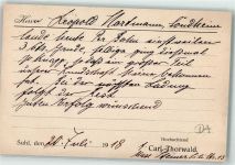 98527 O6000 Suhl 1918 KEINE AK Carl Thorwald Kohlen u. Koks Geschäftskorrespondenz