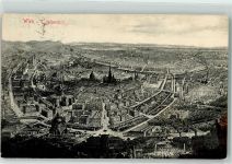 1010 Wien 1. Bezirk, Innere Stadt 1908 - Vogelschau der Inneren Stadt